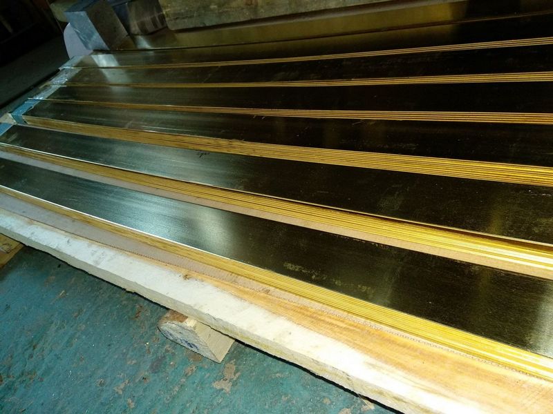 Латунная полоса 2000х12 горячекатаная 2000 мм 12 мм Л63 ГОСТ 2208-2007