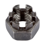 Шестигранные гайки корончатые